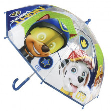 Imagen paraguas manual transparente paw patrol azul