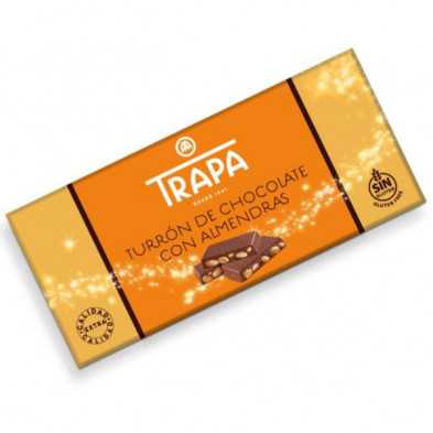 Imagen turron de chocolate con leche y almendras 200grs Imagen turron de chocolate con leche y almendras 200grs