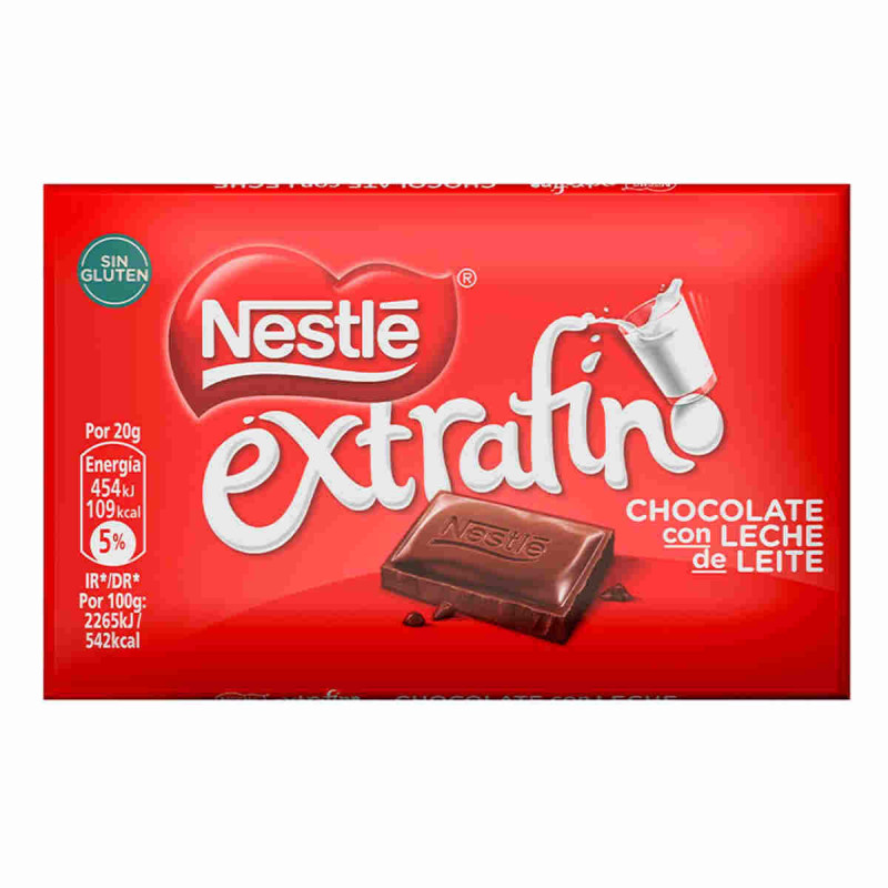Imagen chocolatina nestle extrafino 20grs 24 unidades