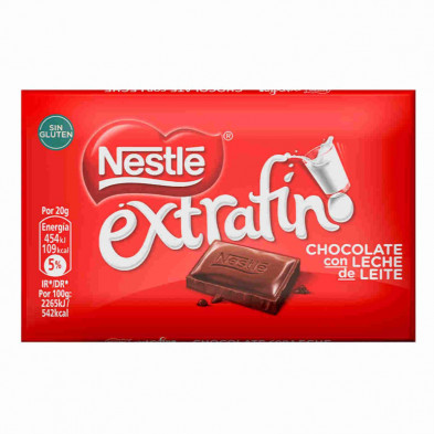 Imagen chocolatina nestle extrafino 20grs 24 unidades