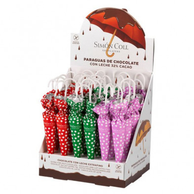 imagen 1 de sombrilla topos 35grs chocolate con leche 30u