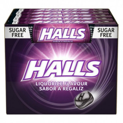 imagen 1 de halls regaliz sin azucar 32g 20u