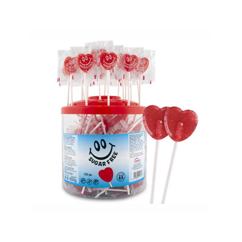 Imagen piruleta sin azucar 6grs 125u sabor cereza