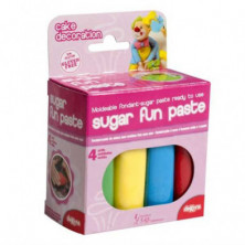 Imagen pack fondant 4 colores básicos 400grs