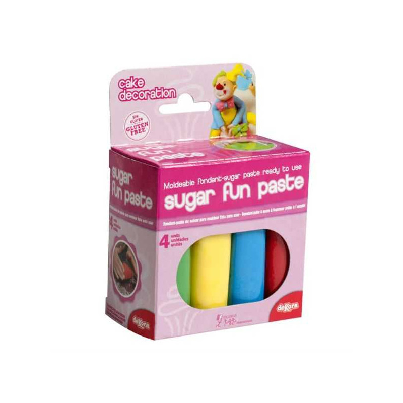 Imagen pack fondant 4 colores básicos 400grs