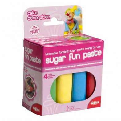 Imagen pack fondant 4 colores básicos 400grs