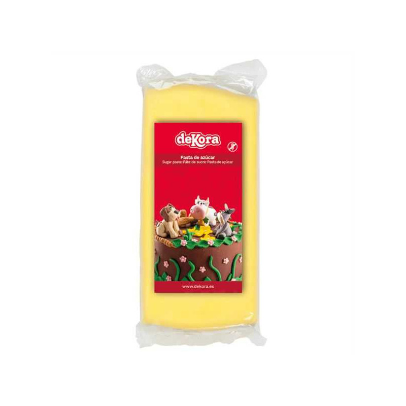 Imagen pasta azucar fondant amarillo limon 250grs