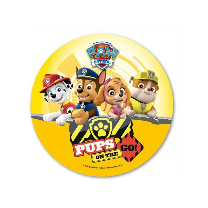 Imagen disco oblea patrulla canina pups on the go 20cm
