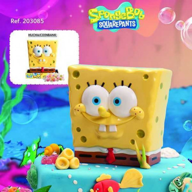 imagen 3 de hucha bob esponja con caramelos 30grs