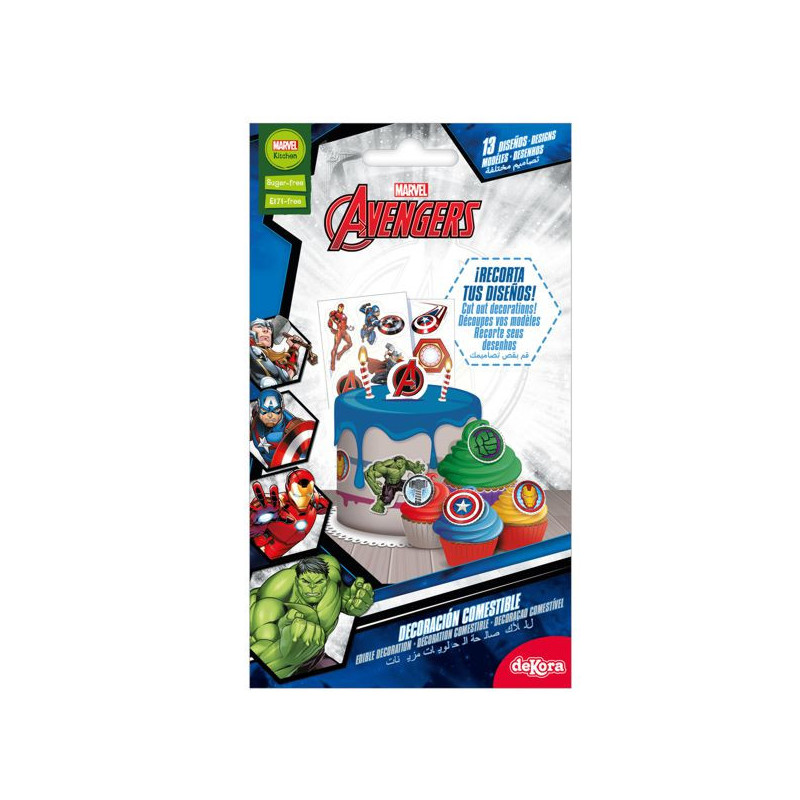 Imagen blister recortable comestibles avengers 33grs