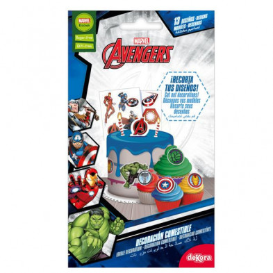 Imagen blister recortable comestibles avengers 33grs