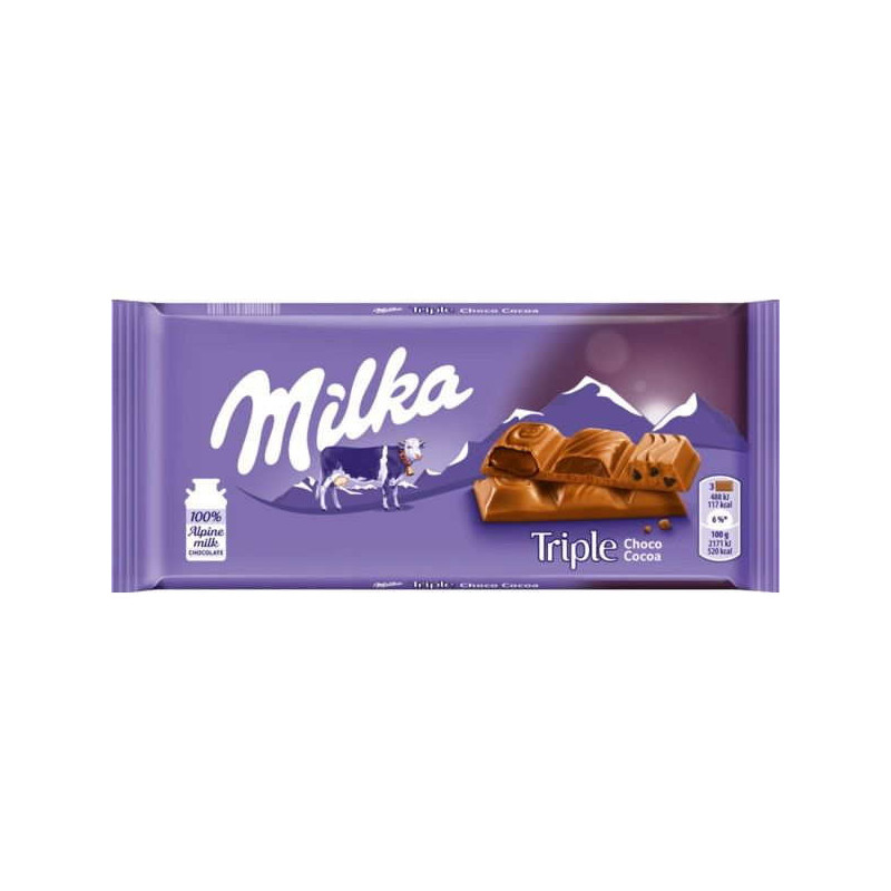 Imagen milka triple chocolate 90gr