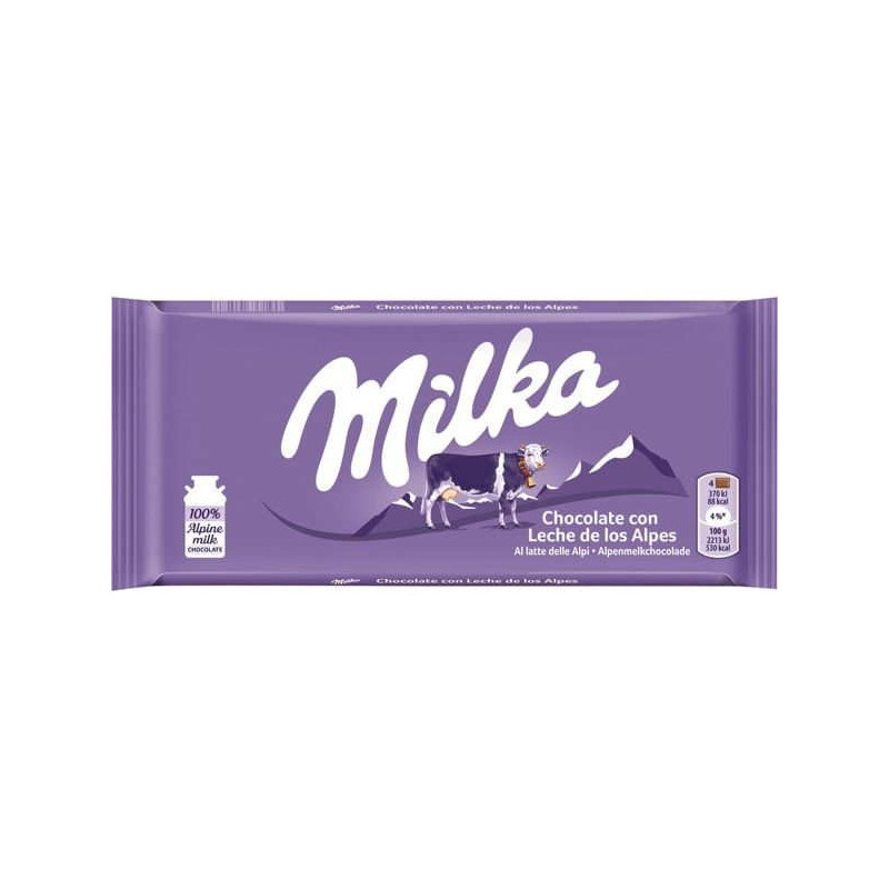 Imagen milka chocolate con leche de los alpes 125gr