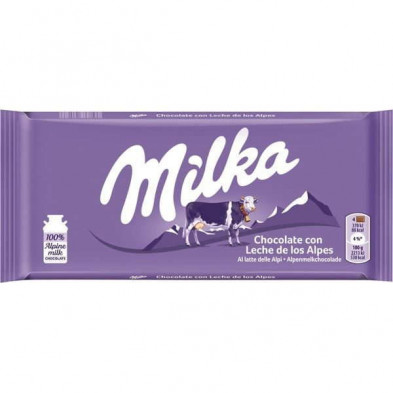 Imagen milka chocolate con leche de los alpes 125gr