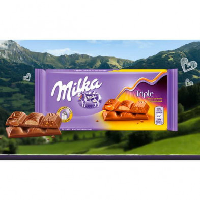 imagen 1 de milka triple caramelo 90gr