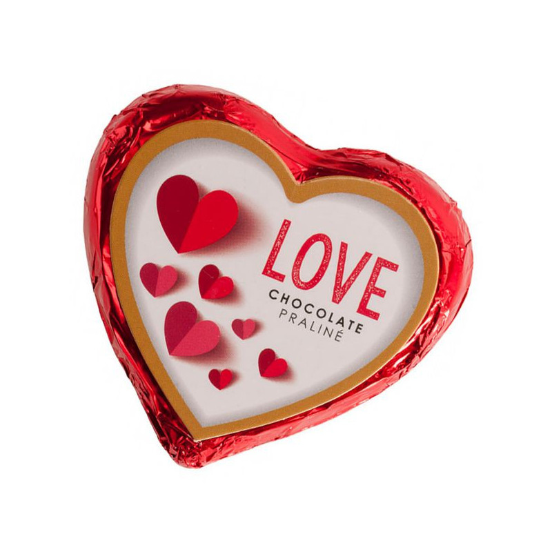 Imagen corazón chocolate praliné 25grs love