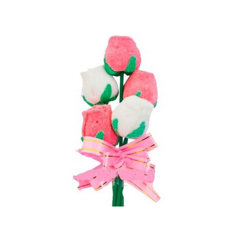 Imagen ramo rosas marshmallow unidad 60grs Imagen ramo rosas marshmallow unidad 60grs