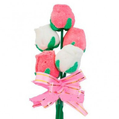 Imagen ramo rosas marshmallow unidad 60grs