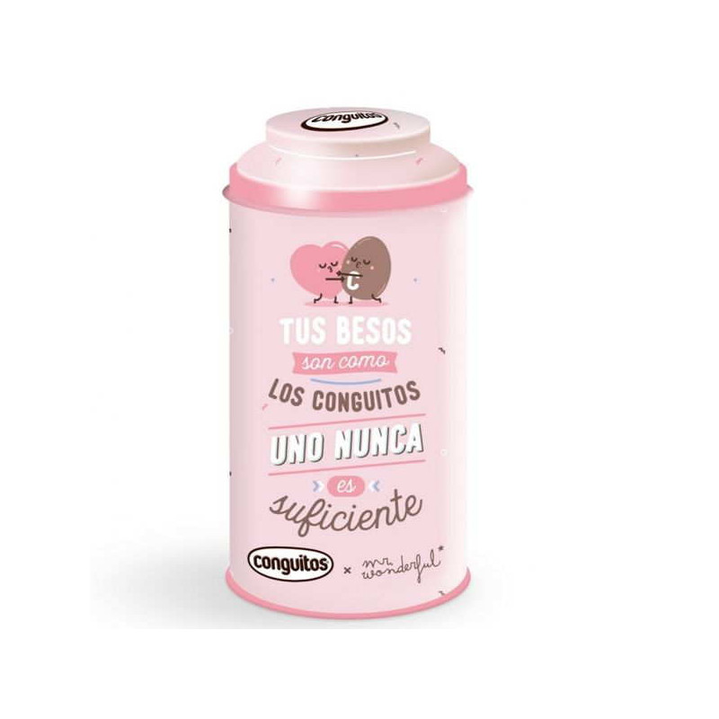 Imagen conguito lata mr.wonderfull 90grs rosa