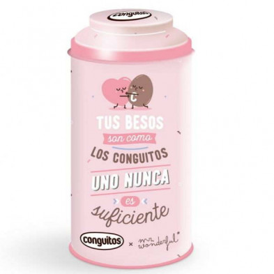 Imagen conguito lata mr.wonderfull 90grs rosa