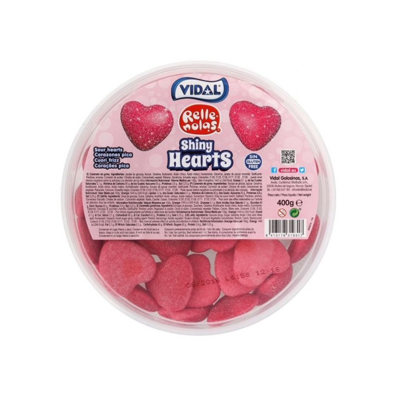 Imagen corazon relleno tarrina 400grs vidal