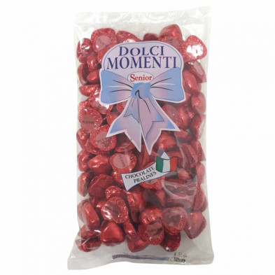 imagen 1 de corazones rojos chocolate bolsa 1kg - 125 uni