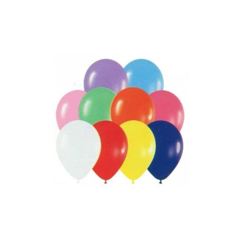 Imagen bolsa 50 globos surtido colores 9r