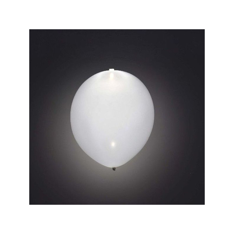 Imagen globos latex con led blanco 5u Imagen globos latex con led blanco 5u