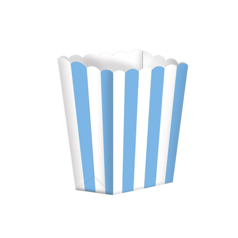 Imagen bolsa candy buffet popcorn carton azul 5 uni pack