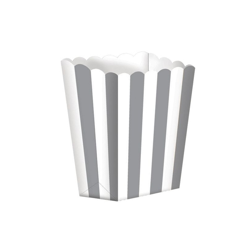 Imagen bolsa candy buffet popcorn carton plata 5 uni pack