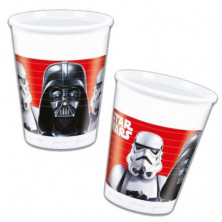 Imagen pack 8 vasos de plástico star wars darth vader