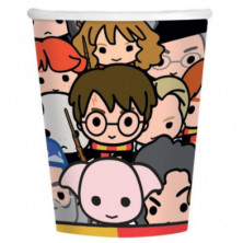 Imagen pack 8 vasos de papel harry potter personajes