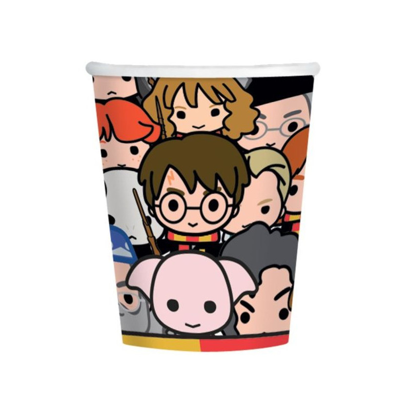 Imagen pack 8 vasos de papel harry potter personajes