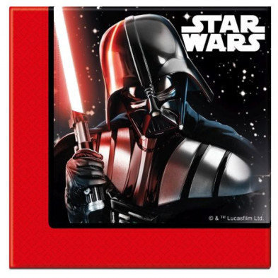 Imagen pack 20 servilletas star wars darth vader 33x33cm Imagen pack 20 servilletas star wars darth vader 33x33cm