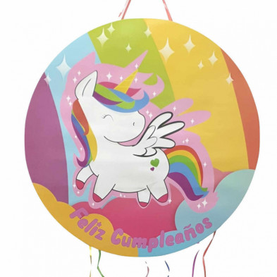 Imagen piñata unicornio multicolor 40x50cm Imagen piñata unicornio multicolor 40x50cm