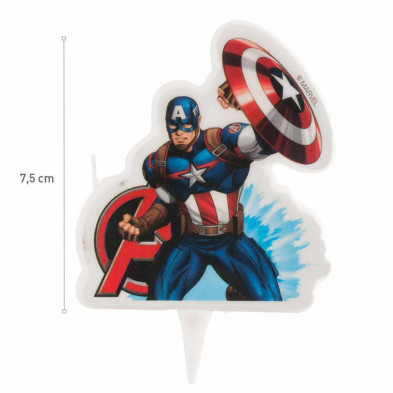 imagen 1 de vela 2d cumpleaños capitan america 7