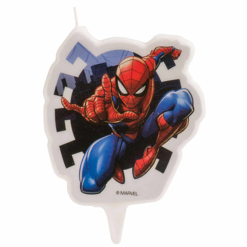 Imagen vela 2d cumpleaños spiderman 7cm Imagen vela 2d cumpleaños spiderman 7cm