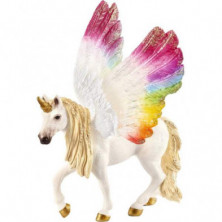 Imagen unicornio arcoiris alado