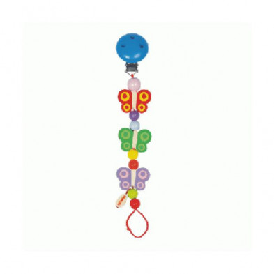 Imagen cadenita portachupetes mariposas 21cm Imagen cadenita portachupetes mariposas 21cm