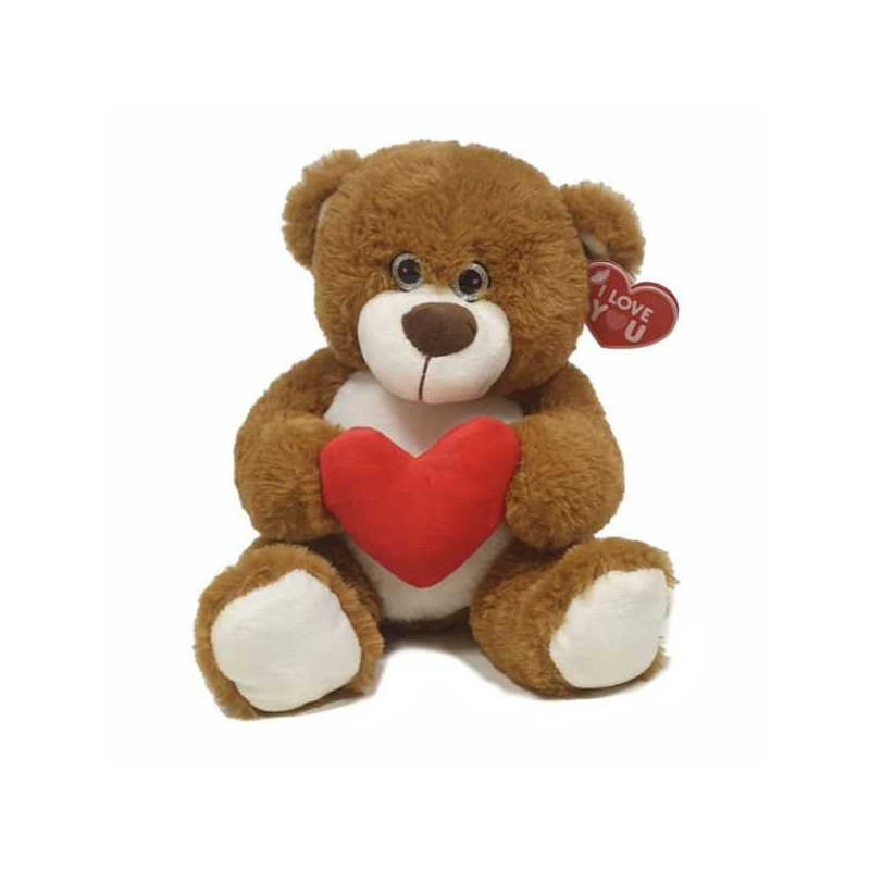 Imagen love you bear 32cm marron oscuro