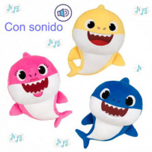 imagen 1 de peluche baby shark amarillo 50cm con sonido