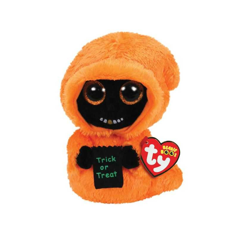 Imagen peluche fantasma glitter eyes naranja 15 cm.