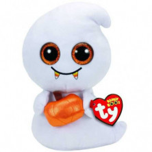 Imagen peluche fantasma glitter eyes blanco 15 cm.