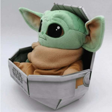 imagen 1 de peluche mandalorian baby yoda 25cm con caja-cuna