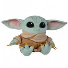 imagen 1 de peluche mandalorian baby yoda articulado 30cm