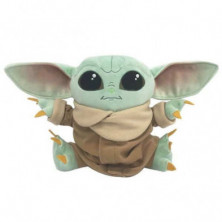 imagen 2 de peluche mandalorian baby yoda articulado 30cm