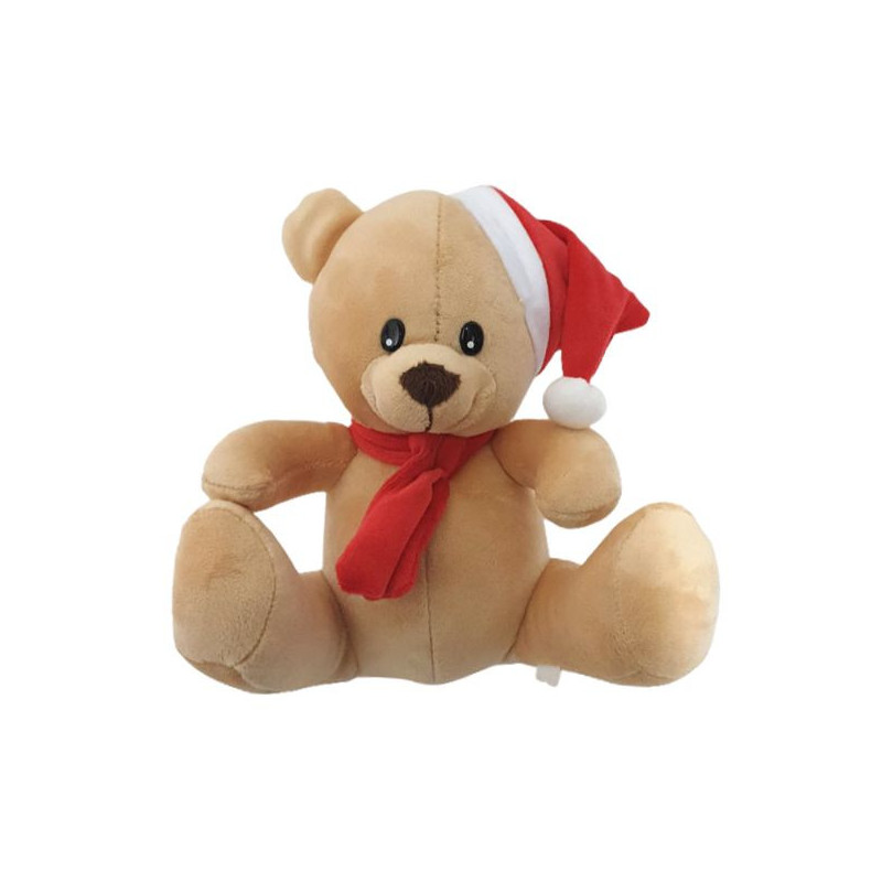 Imagen peluche oso marron 20cm navidad