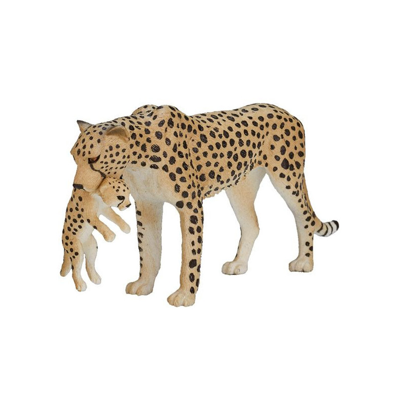 Imagen guepardo con cria 14cm Imagen guepardo con cria 14cm