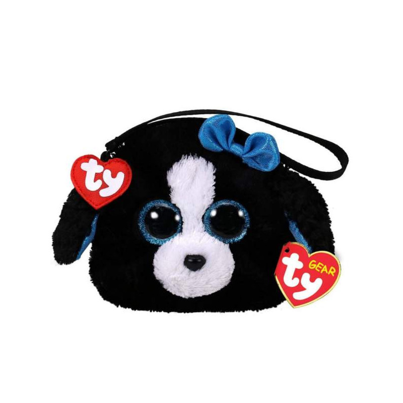 Imagen bbg tracey b/w dog -wristlet