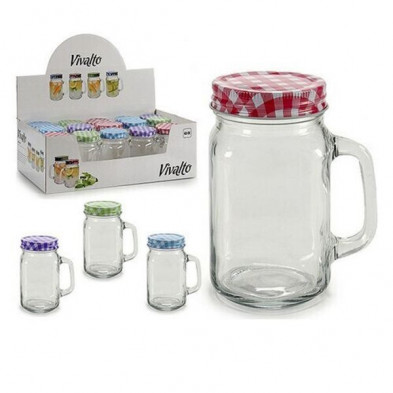 Imagen jarra con tapa 430ml surt 4 colores Imagen jarra con tapa 430ml surt 4 colores
